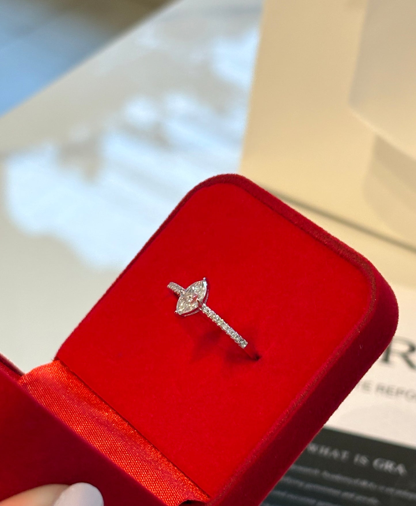 Anillo Marquise - Moissanita