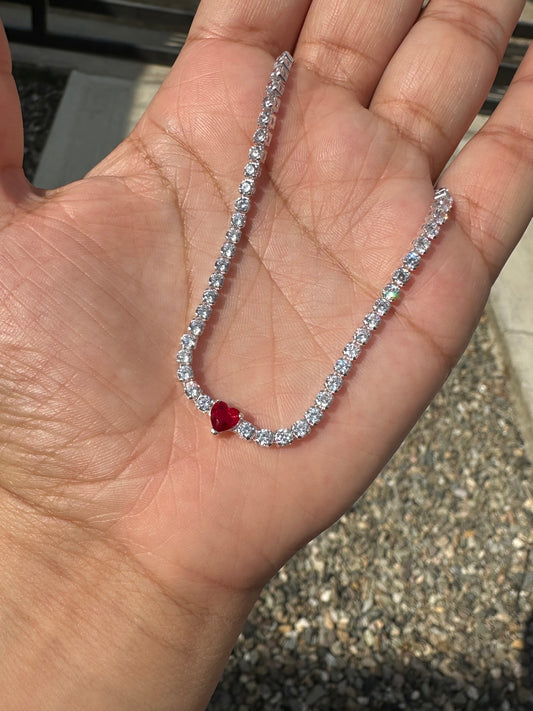 Collar Halo Corazón Rojo