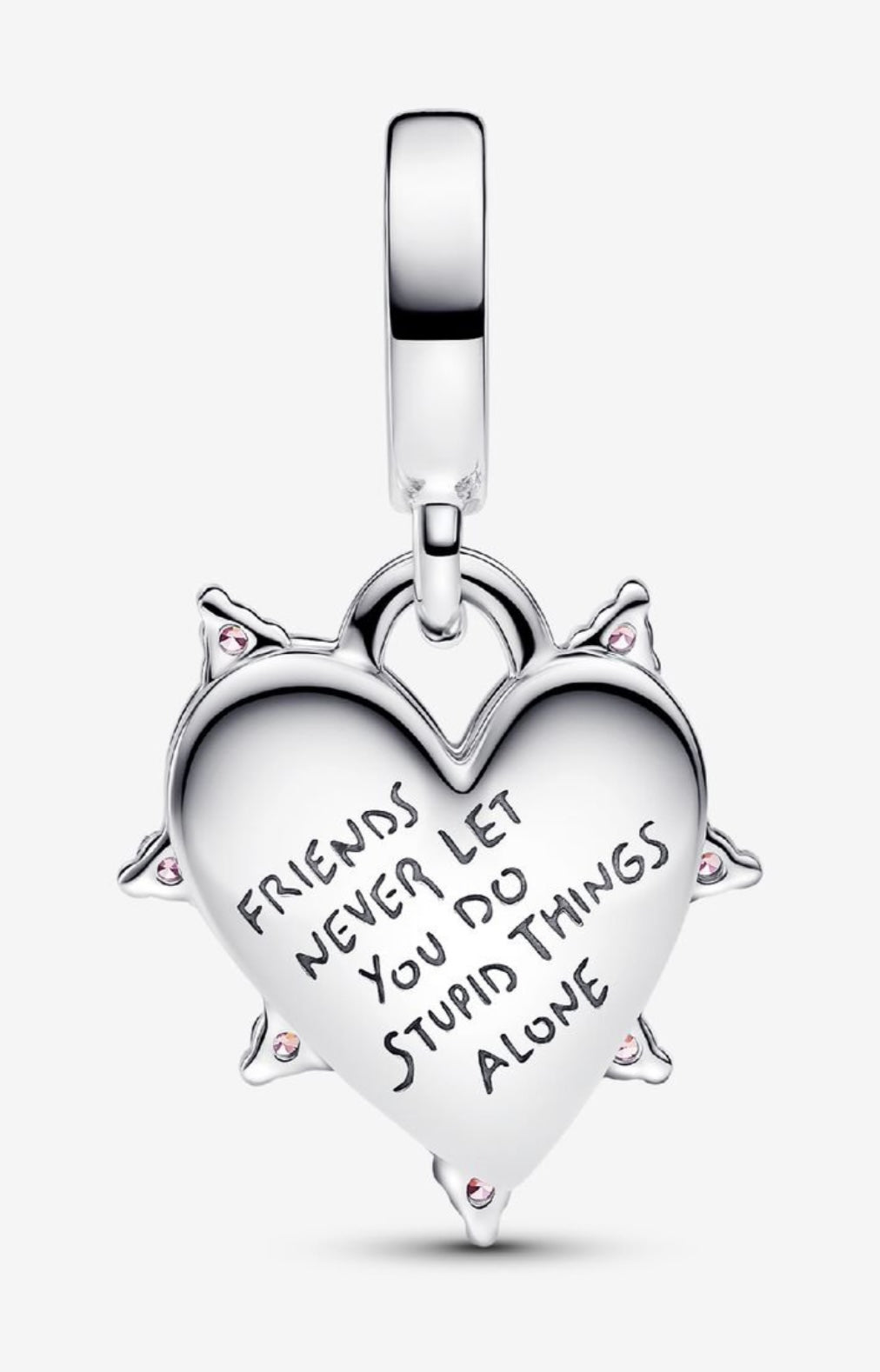 Charm Doble Amistad Corazón Opaslecente