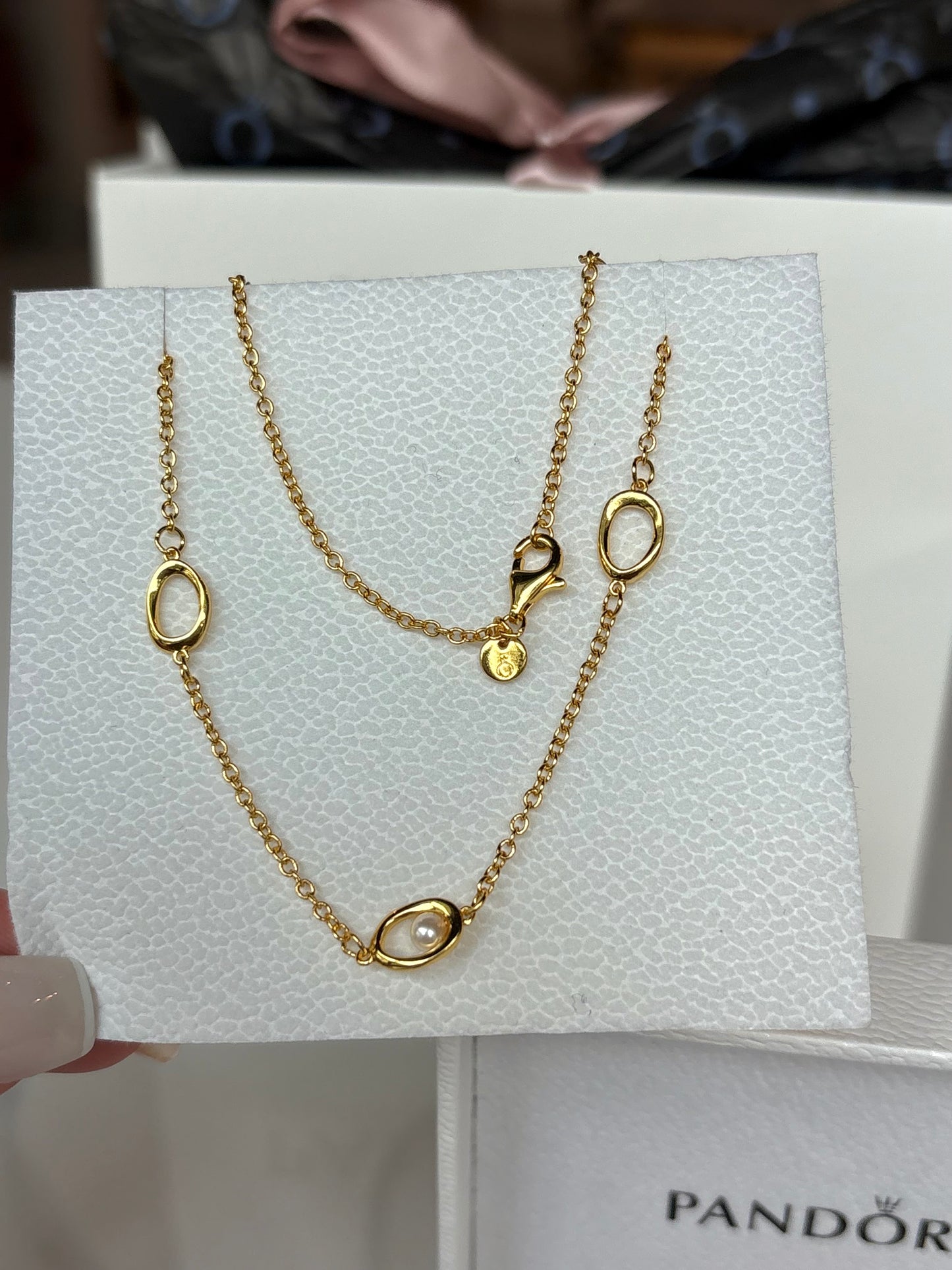 Collar Oval - Perla Agua Dulce