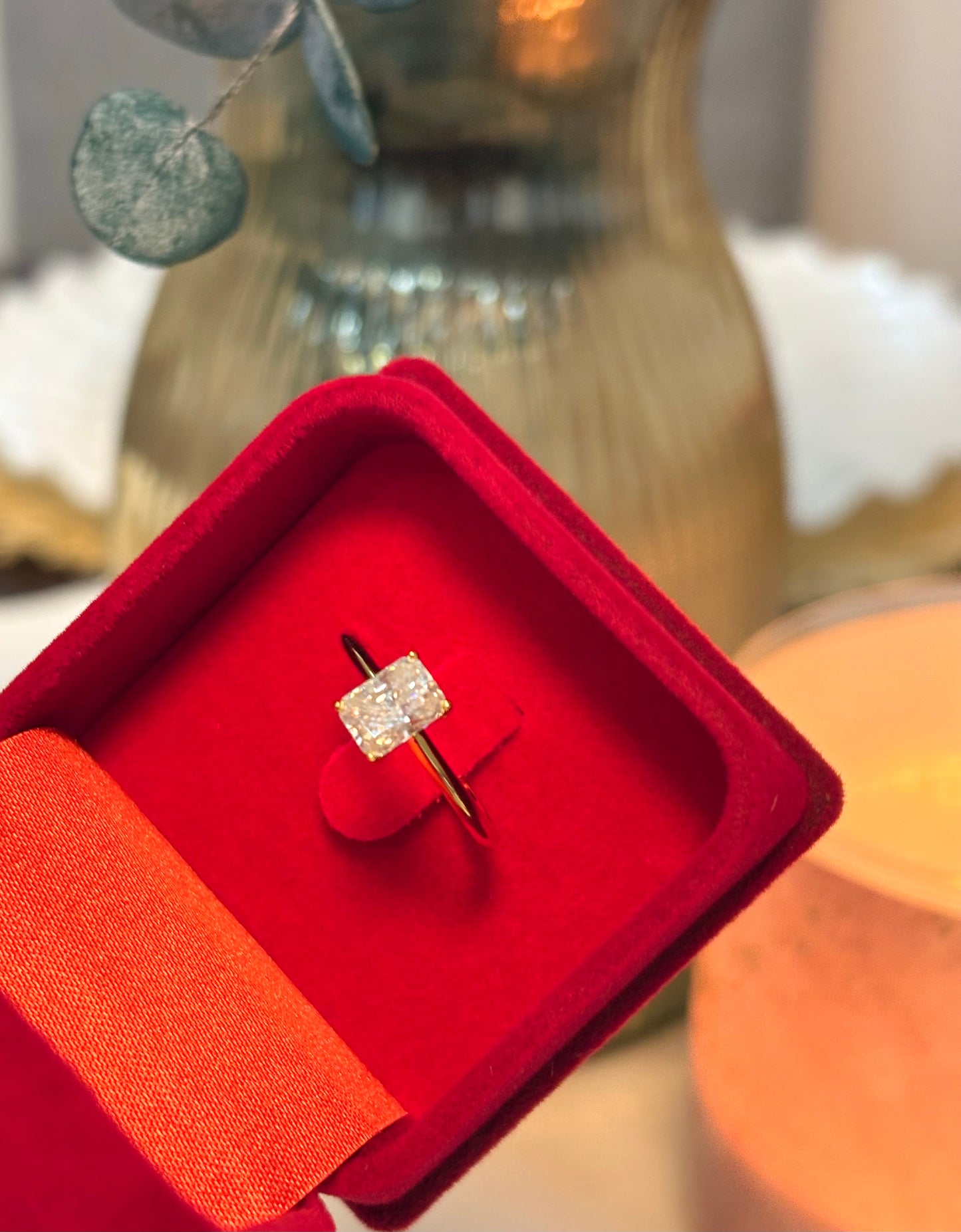 Anillo Esmeralda - Moissanita