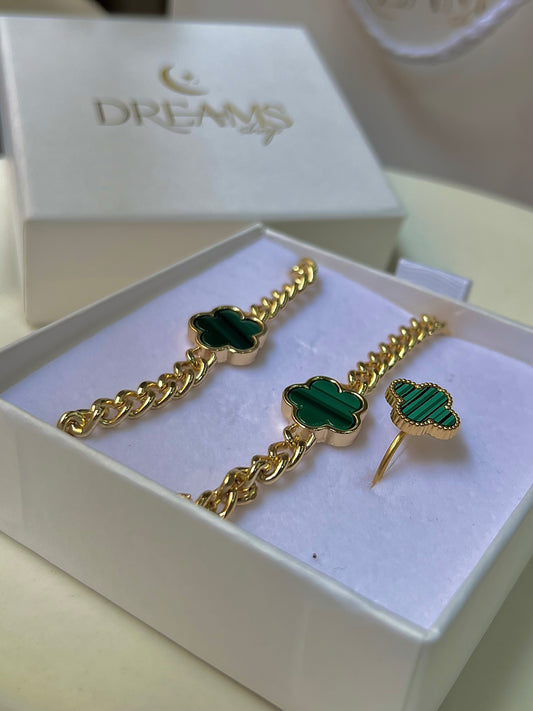 Set Green & Gold - Chunky Van Cleef