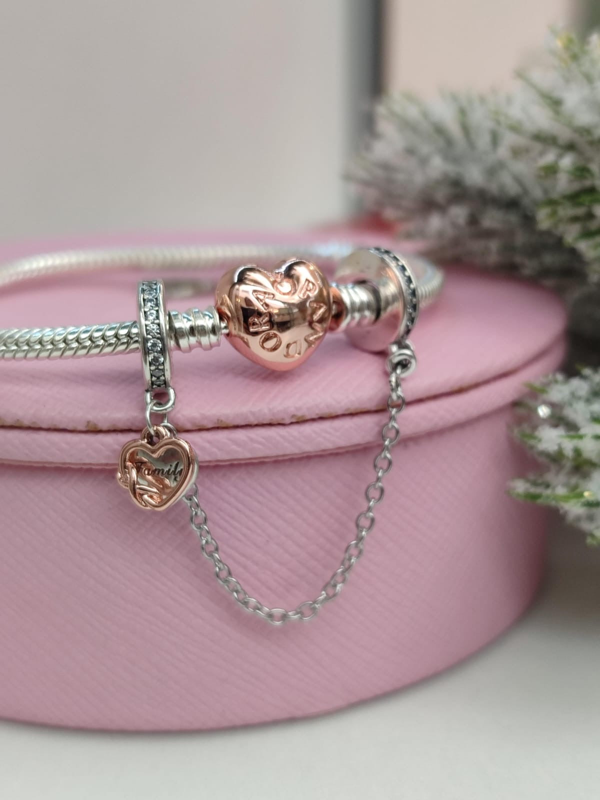 Cadena Seguridad de Corazón Infinito Familia