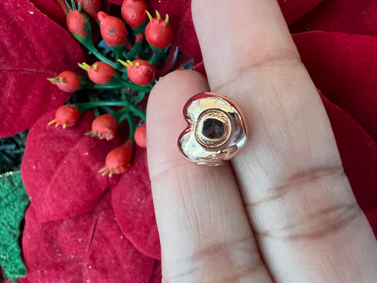 Broche Corazón Liso Moments - Rose gold