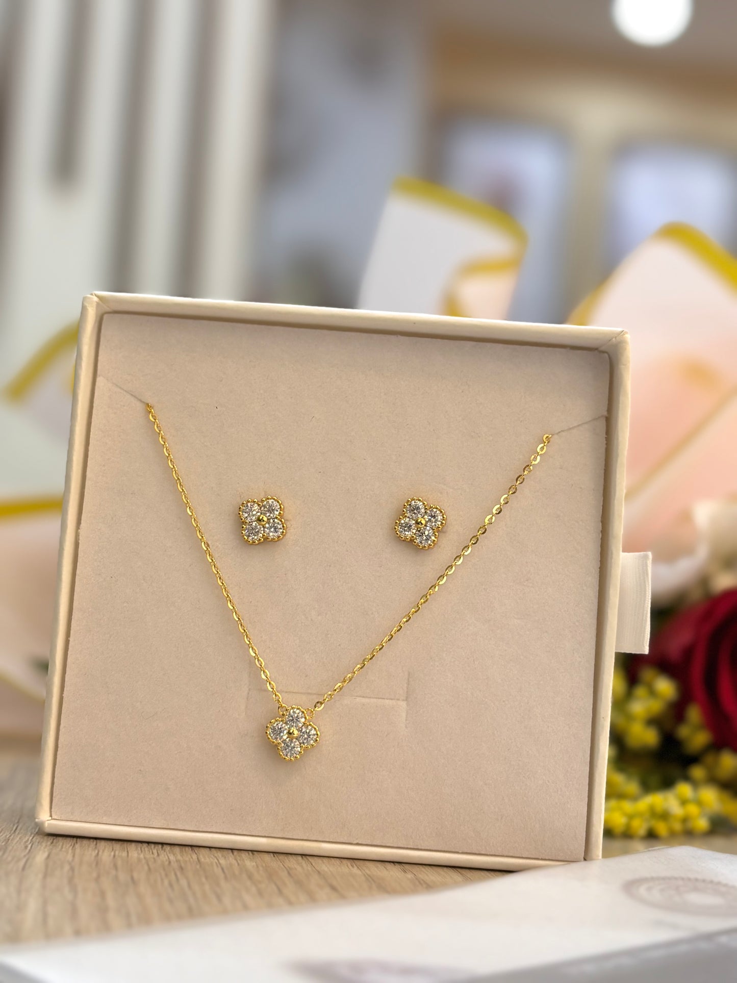 Set Trébol - Gold - Silver - Moissanita