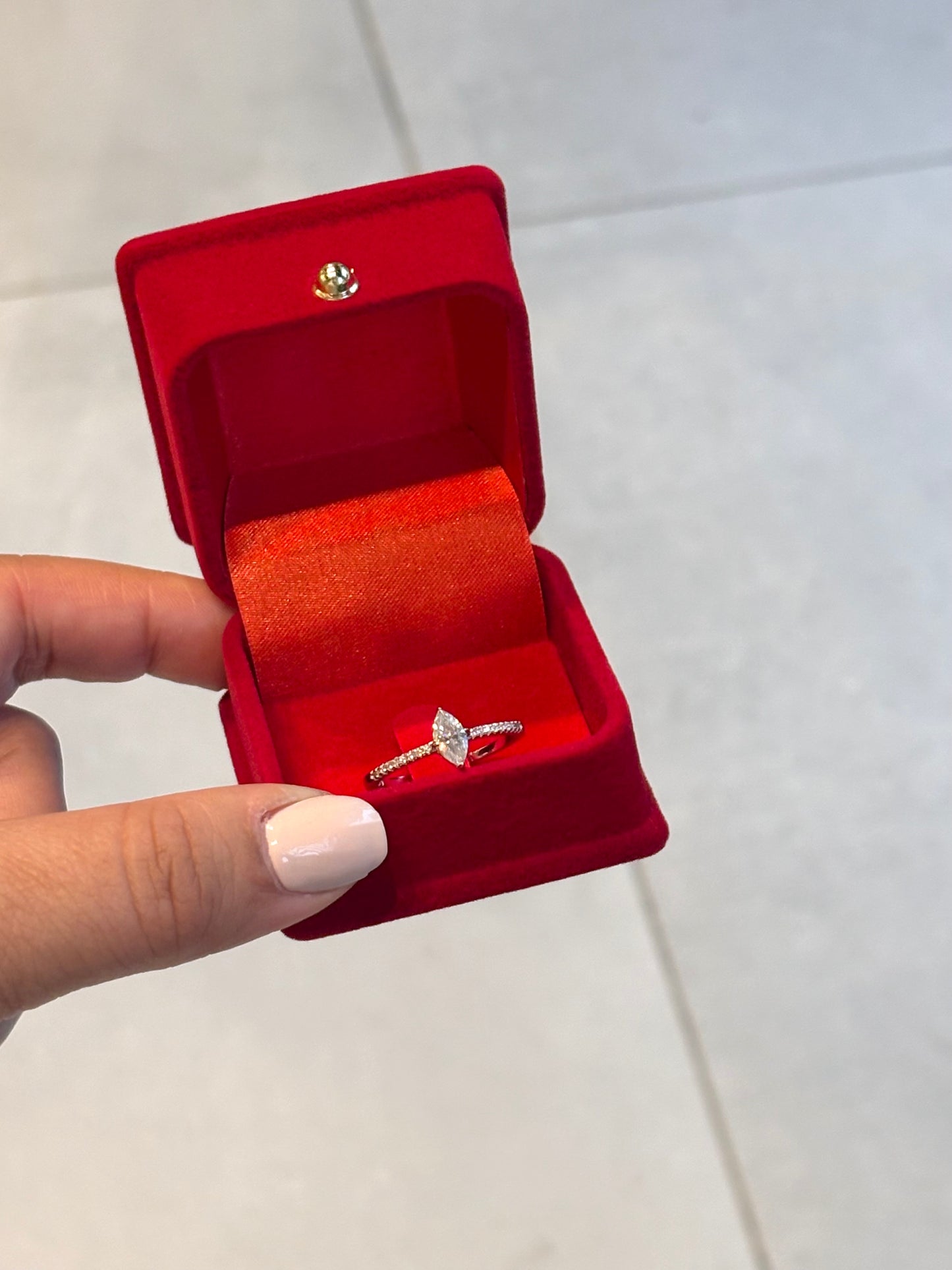 Anillo Marquise - Moissanita