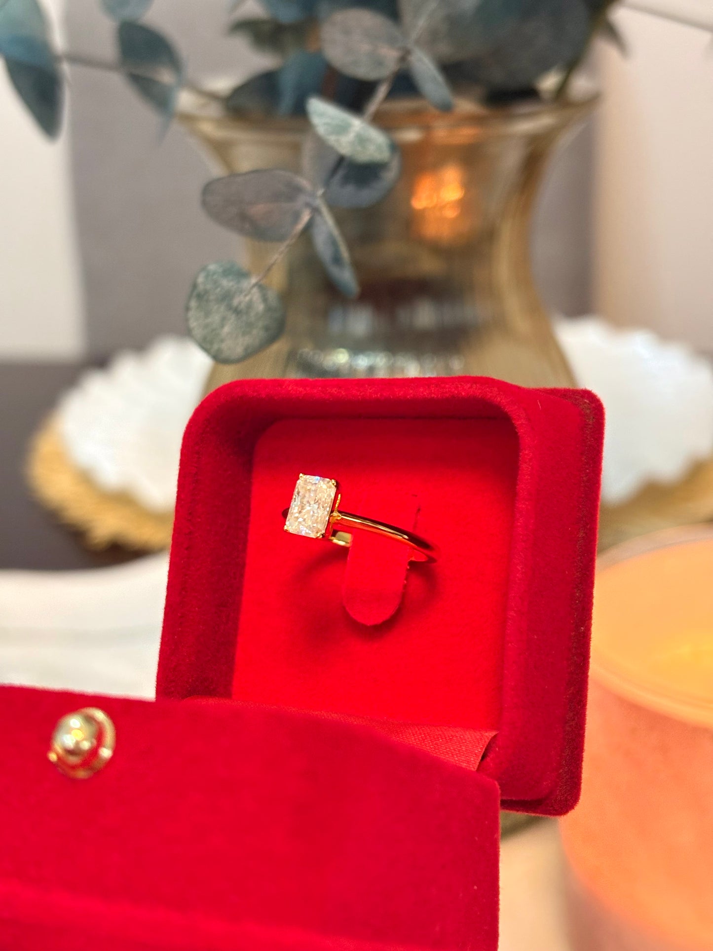 Anillo Esmeralda - Moissanita