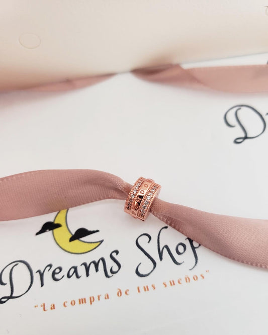 Clip Logo y Líneas Brillantes Rose Gold