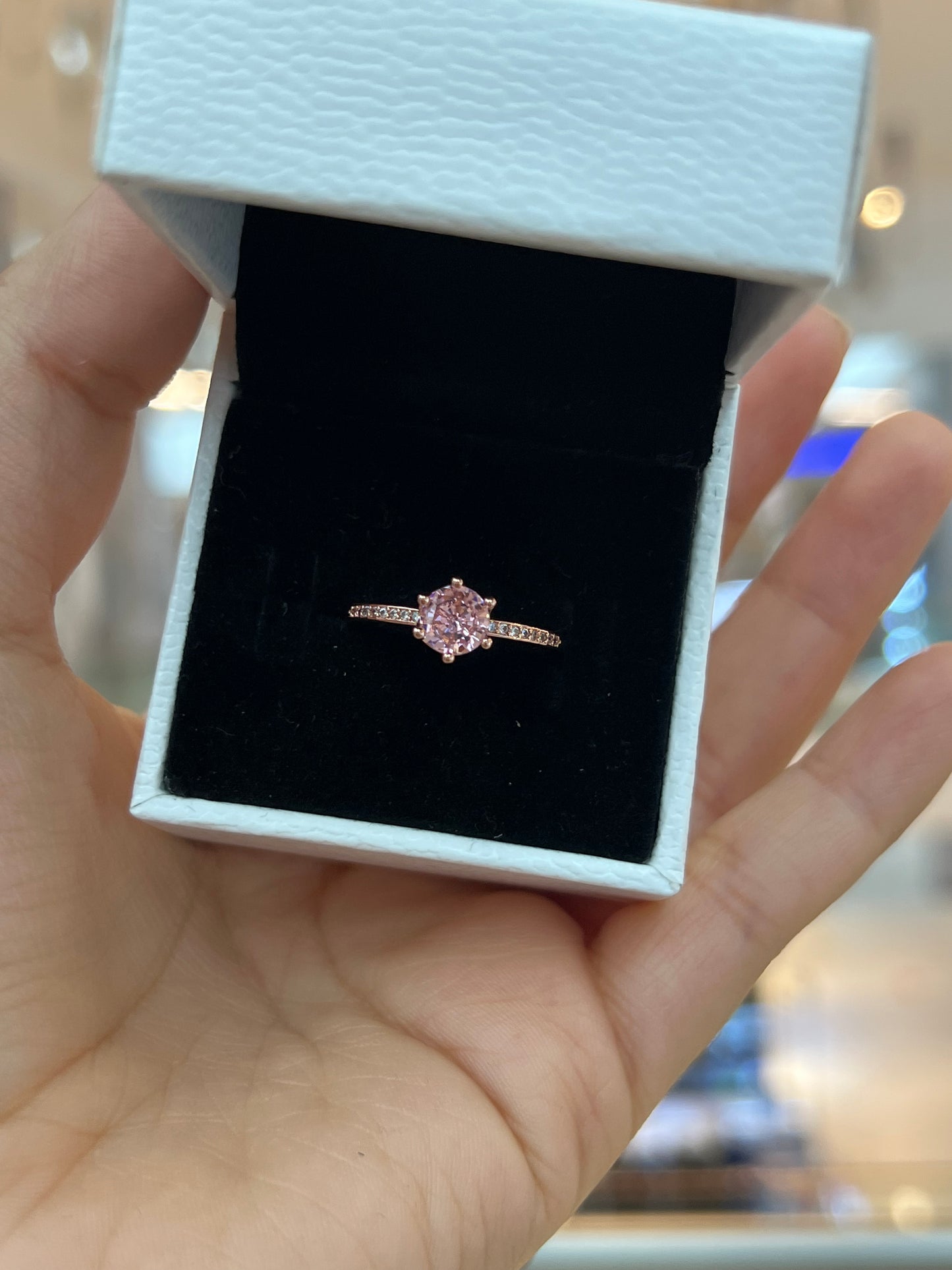 Anillo Corona Brillante Rosa