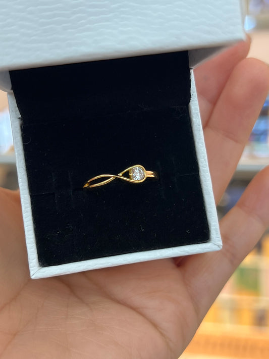 Anillo Infinito Brillante Gold