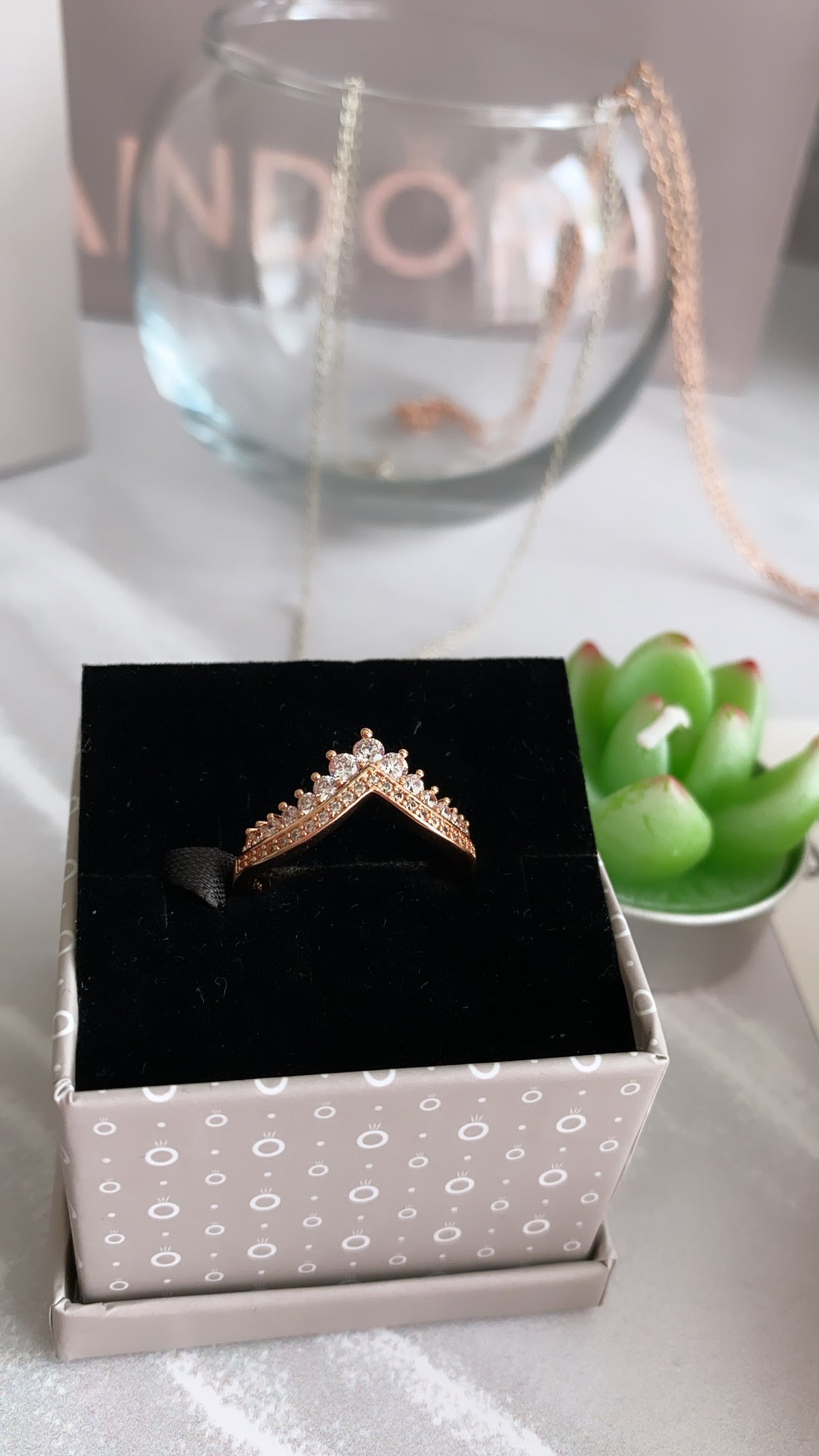 Anillo Tiara Deseo Rose Gold