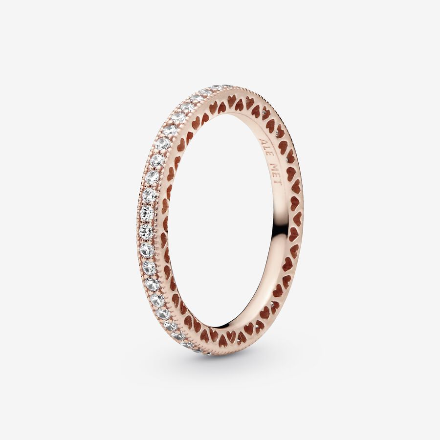 Anillo Corazones Rose Gold