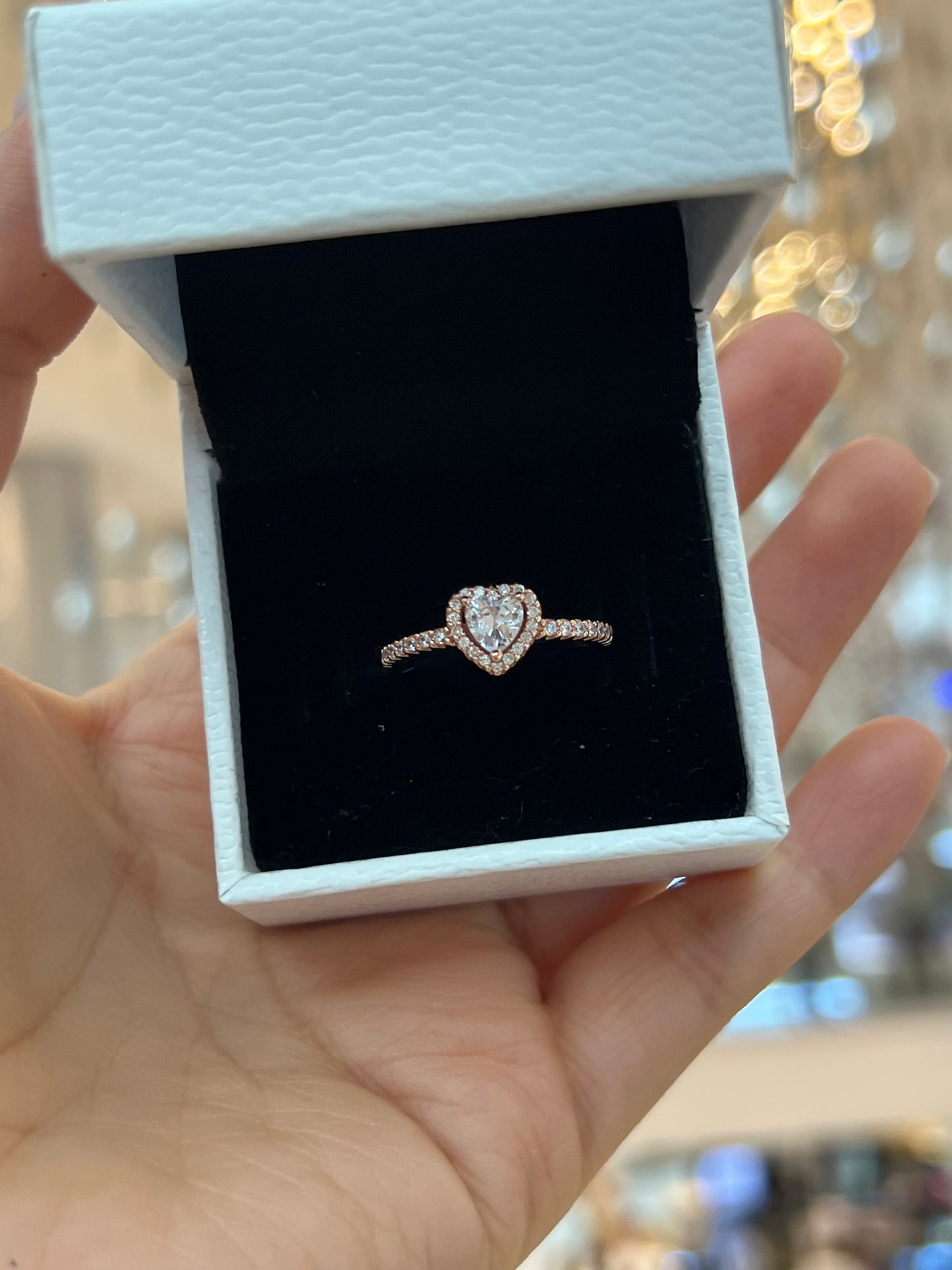 Anillo Corazón Brillante Rose Gold