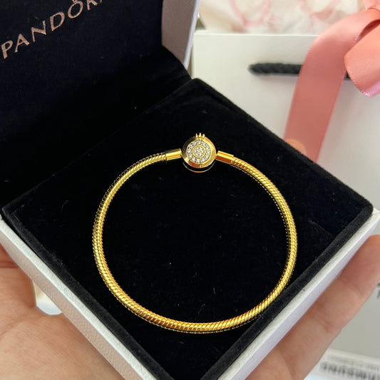 Brazalete Corona Brillante Gold