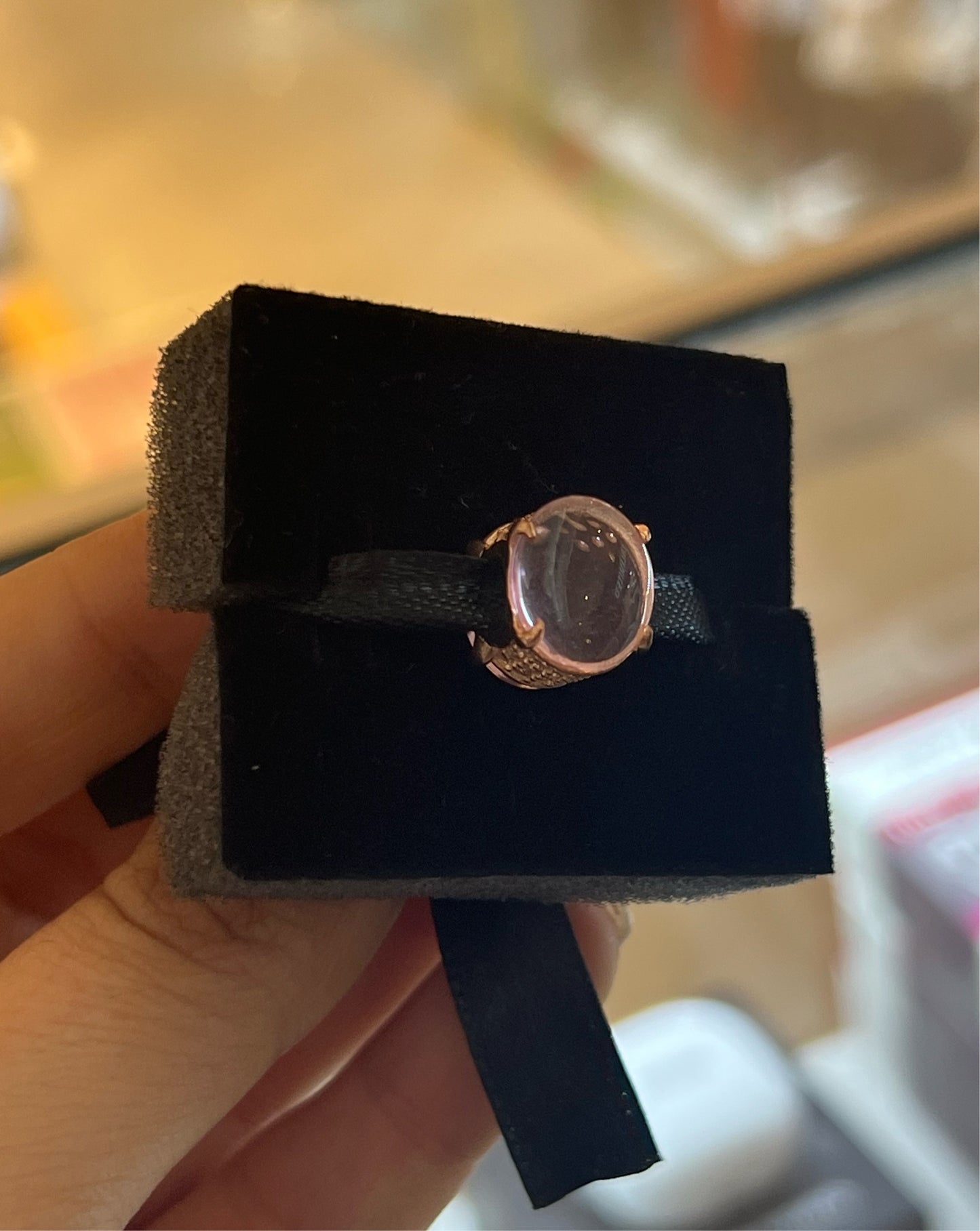 Cabujón Cristal Rosa Rose Gold