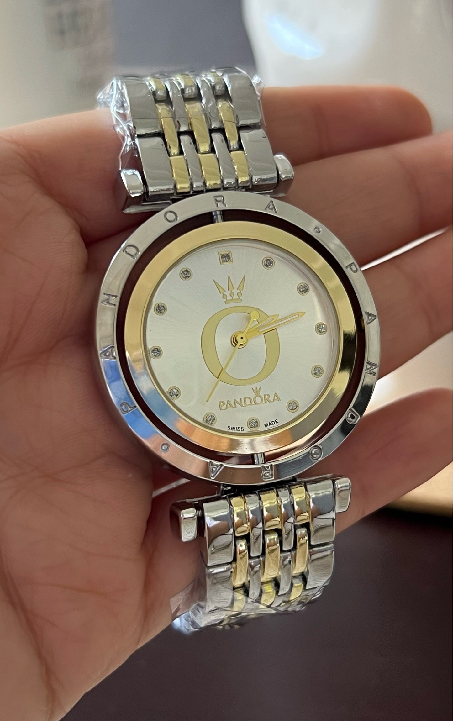 Reloj Dial Giratorio Silver + Gold