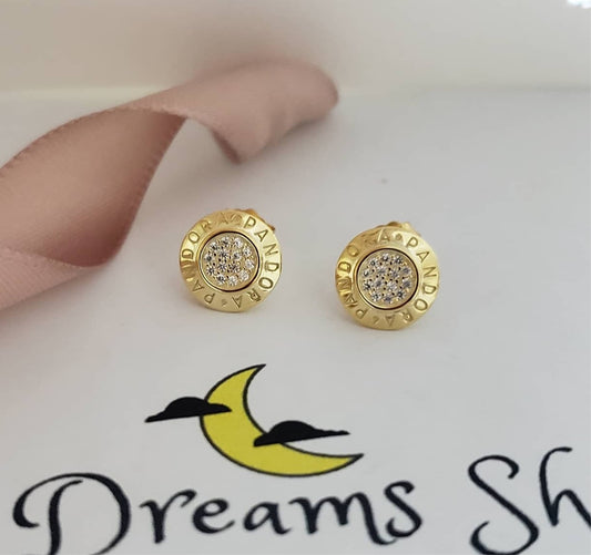 Aretes Logo Pandora Gold