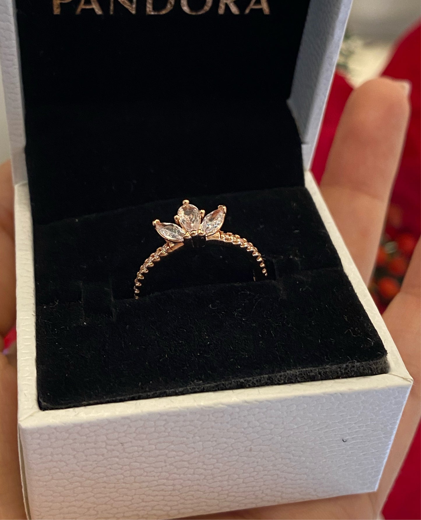 Anillo Herbario Brillante Rose Gold