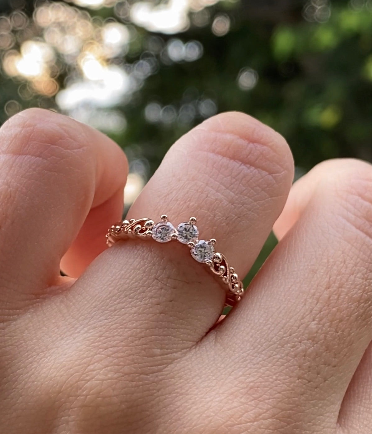 Anillo Tiara Real Rose Gold