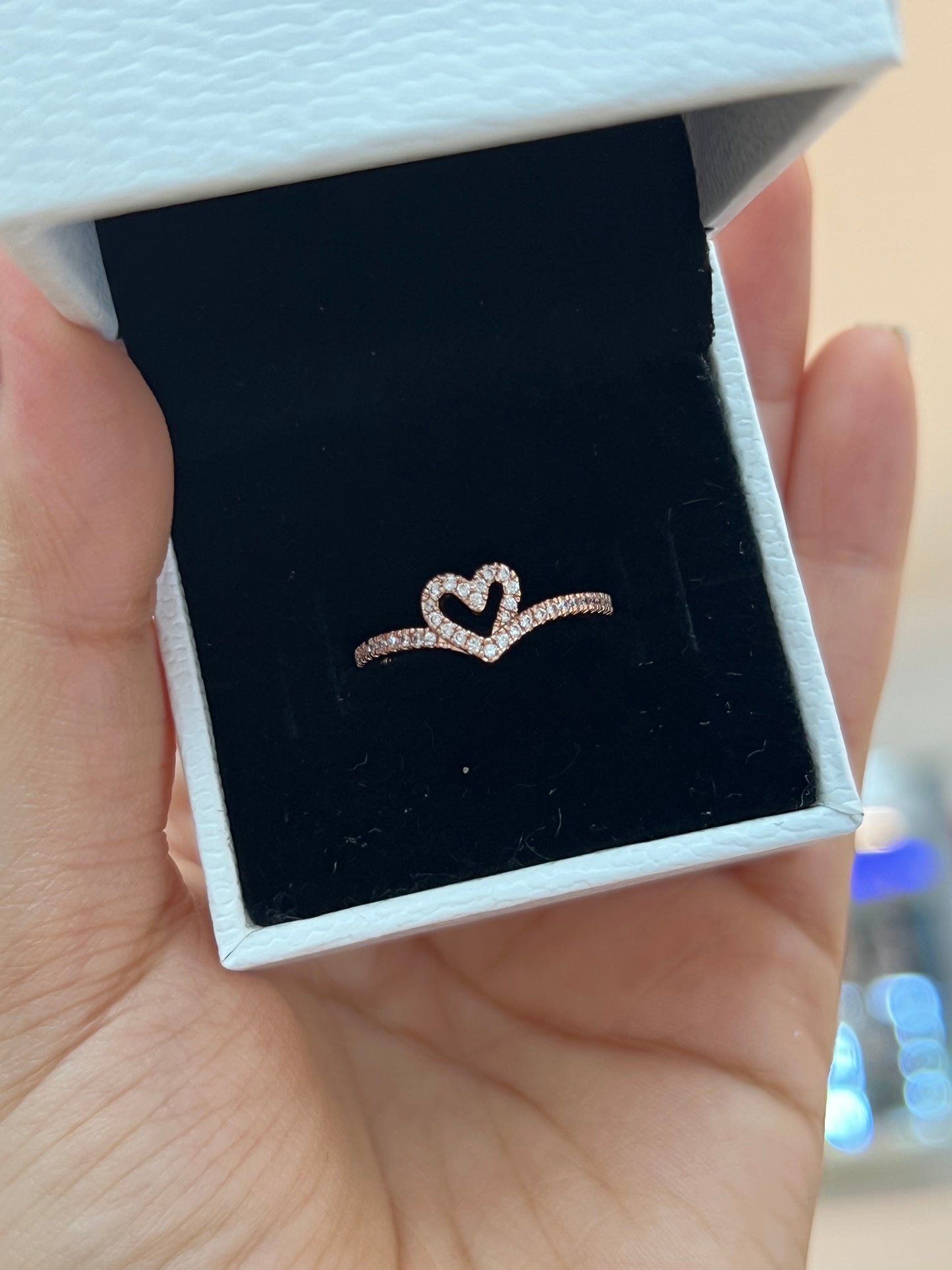 Anillo Corazón Espumoso Rose