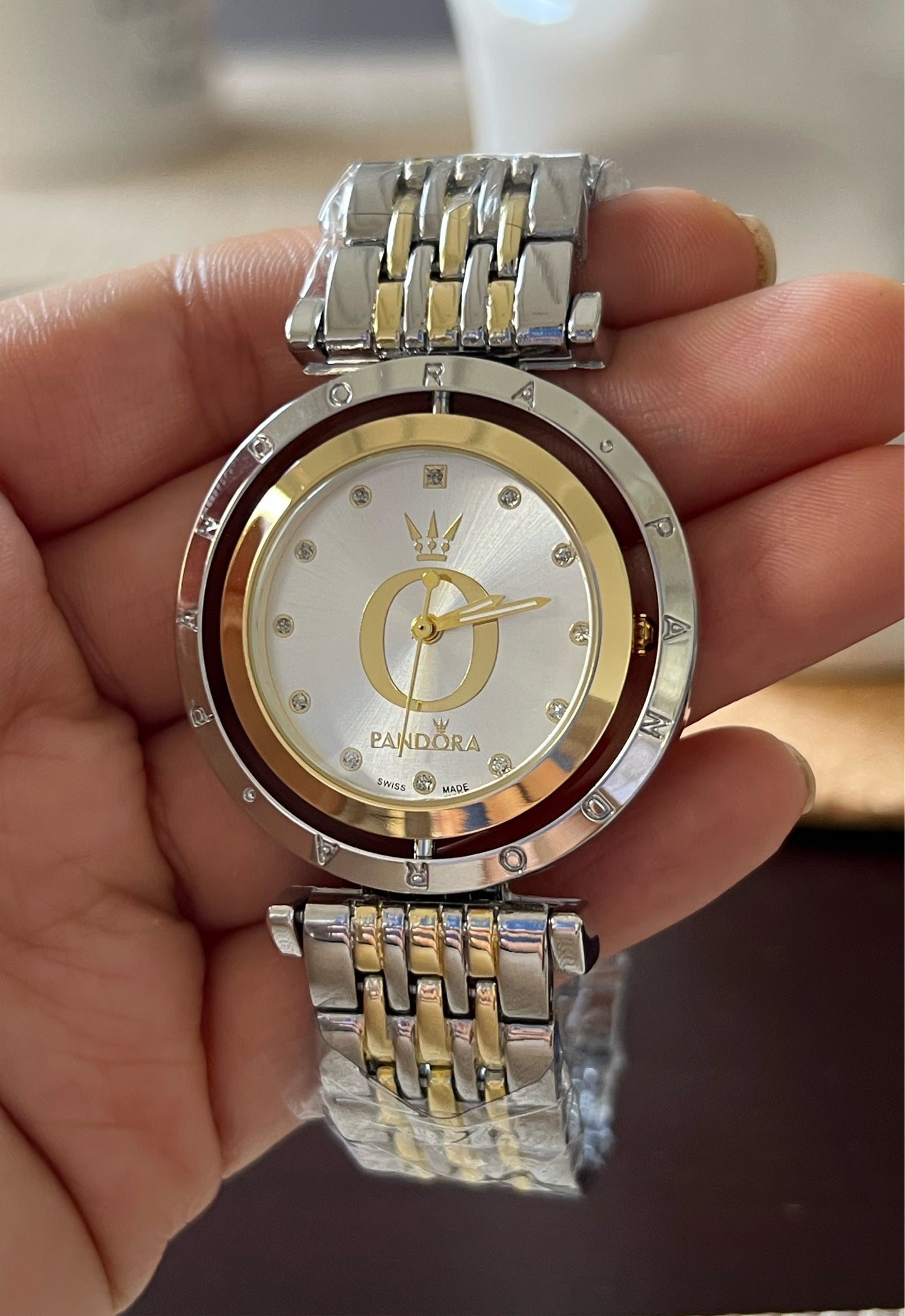 Reloj Dial Giratorio Silver + Gold