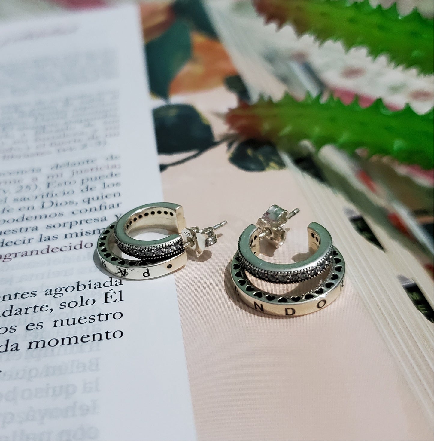 Aretes Aro Logo Pandora