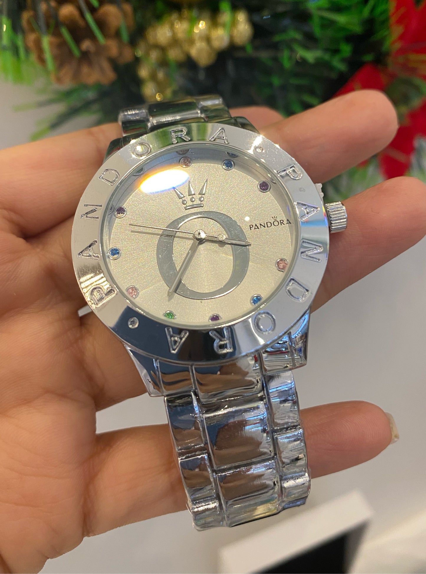 Reloj Logo Corona Silver