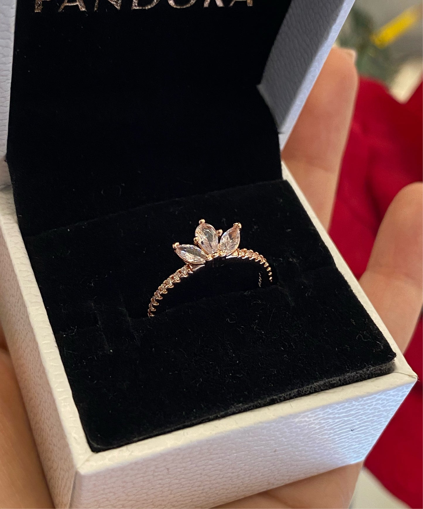 Anillo Herbario Brillante Rose Gold