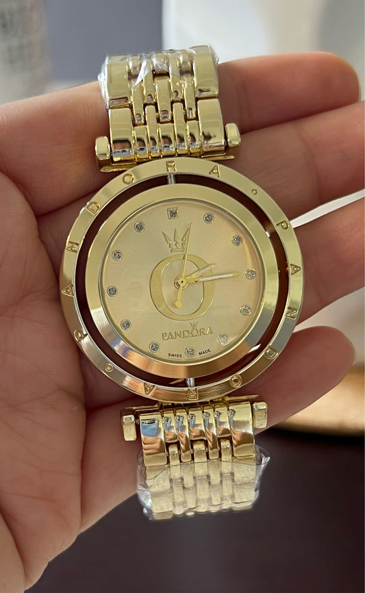 Reloj Dial Giratorio Gold